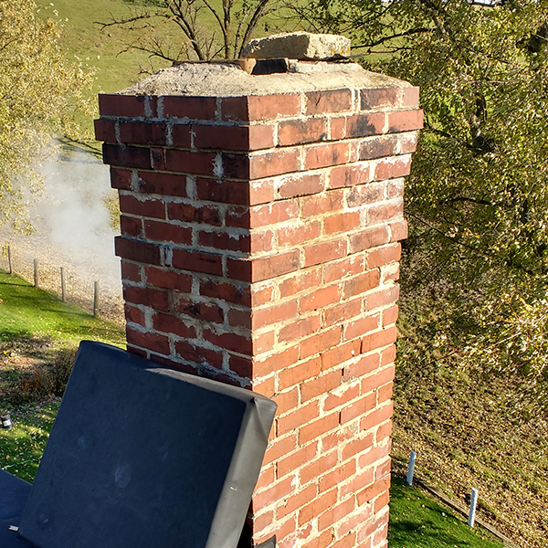 chimney damage from water intrusion, guffey co