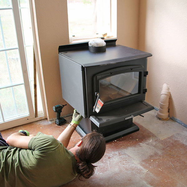 heating stove installation, woodland park co