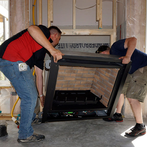 new manufactured fireplace installation, woodland park co