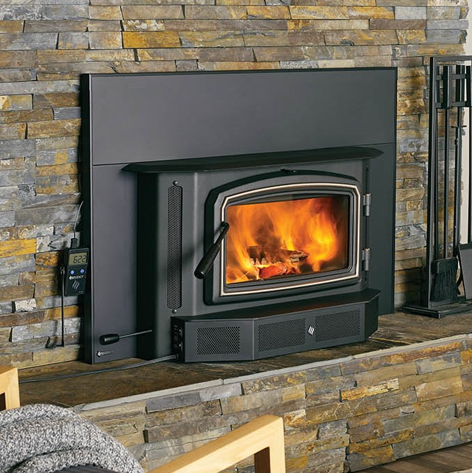 wood-burning fireplace insert, deckers co