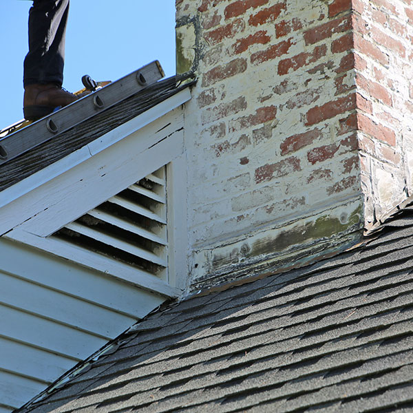 white stains on chimney, Monument, CO