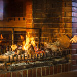 Wood Burning in Masonry Fireplace in Elizabeth, Colorado