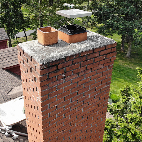 Installing a top mount chimney damper in Lake George, Colorado